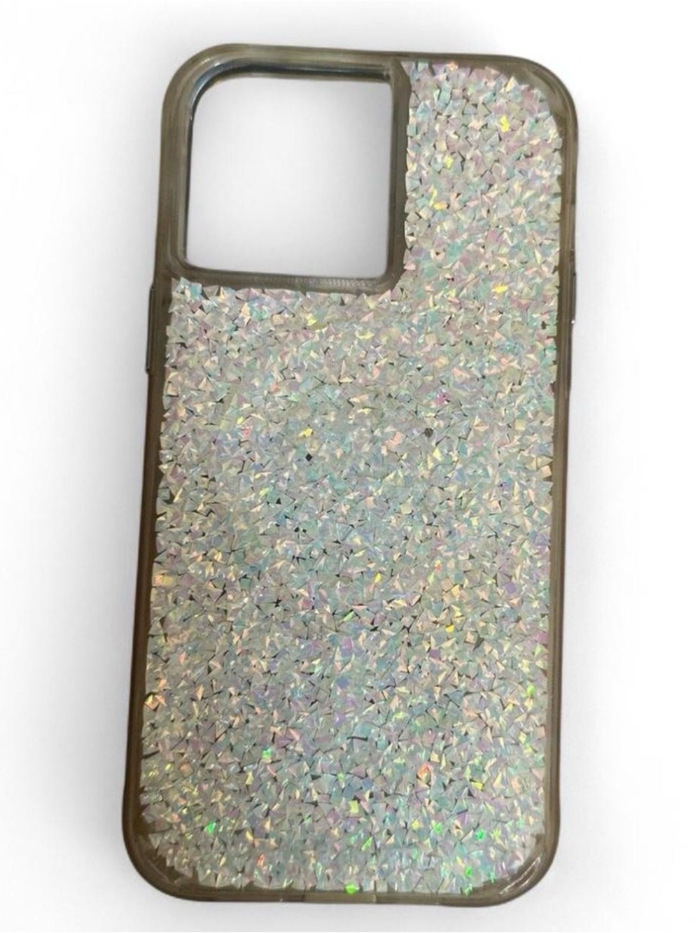 Glitter Phone Case - Iridescent White (iPhone 14 Pro Max)